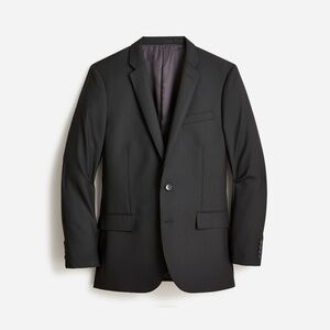 J. Crew Ludlow Slim-fit Black Suit in Italian wool. Jacket 36R Pants W29 L32
